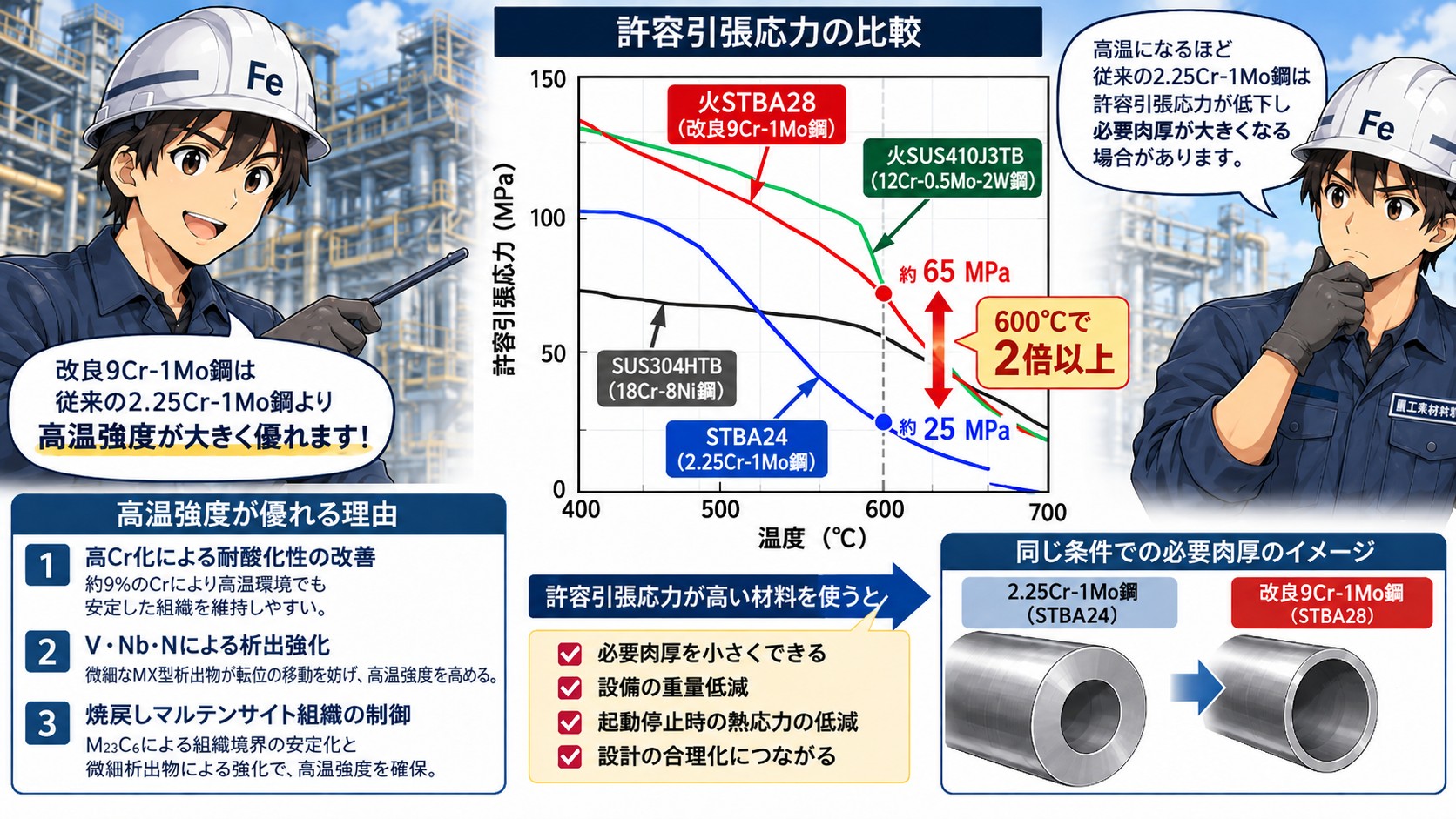 9Crno許容引張応力