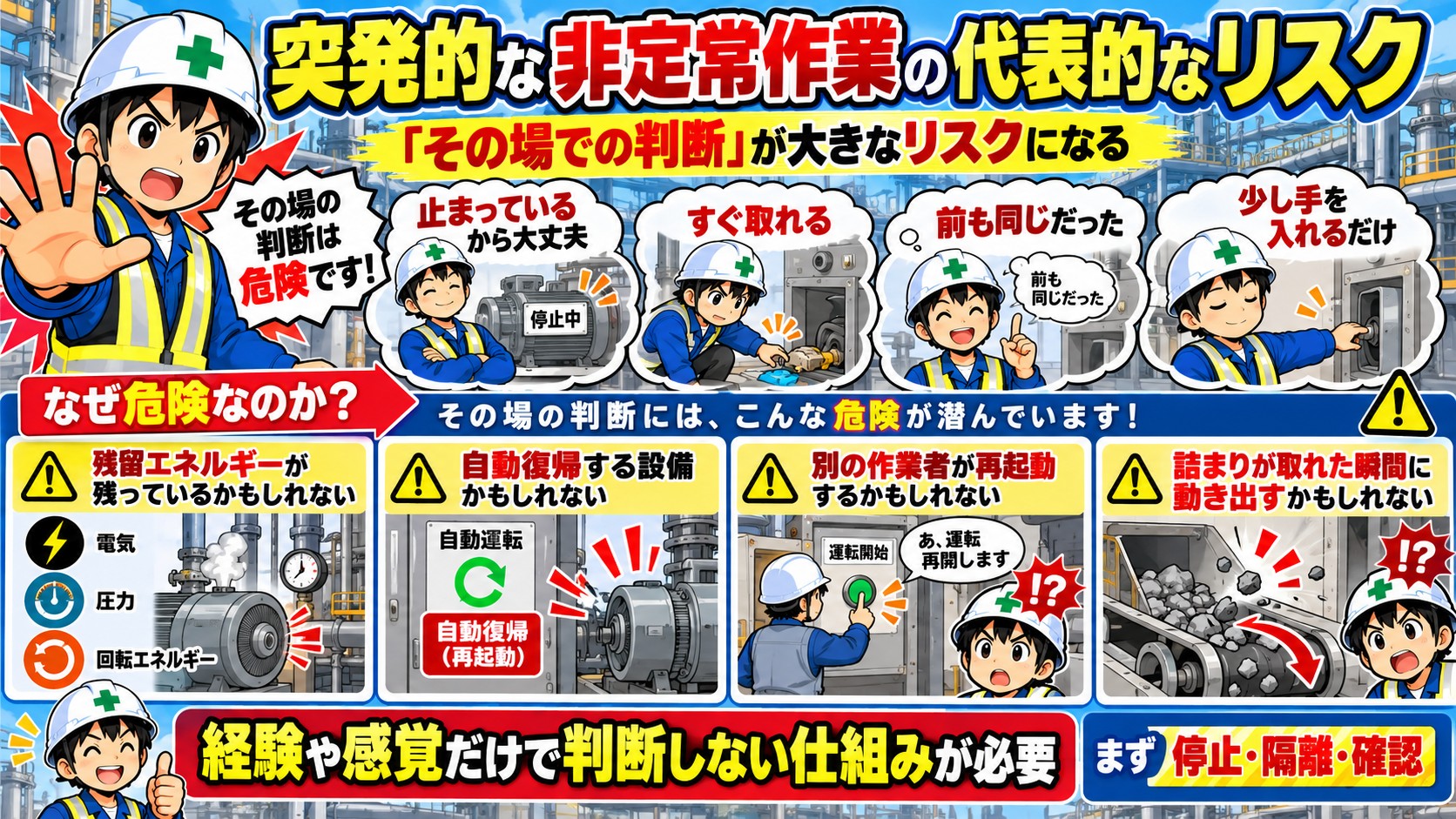 突発的な非定常作業のリスク