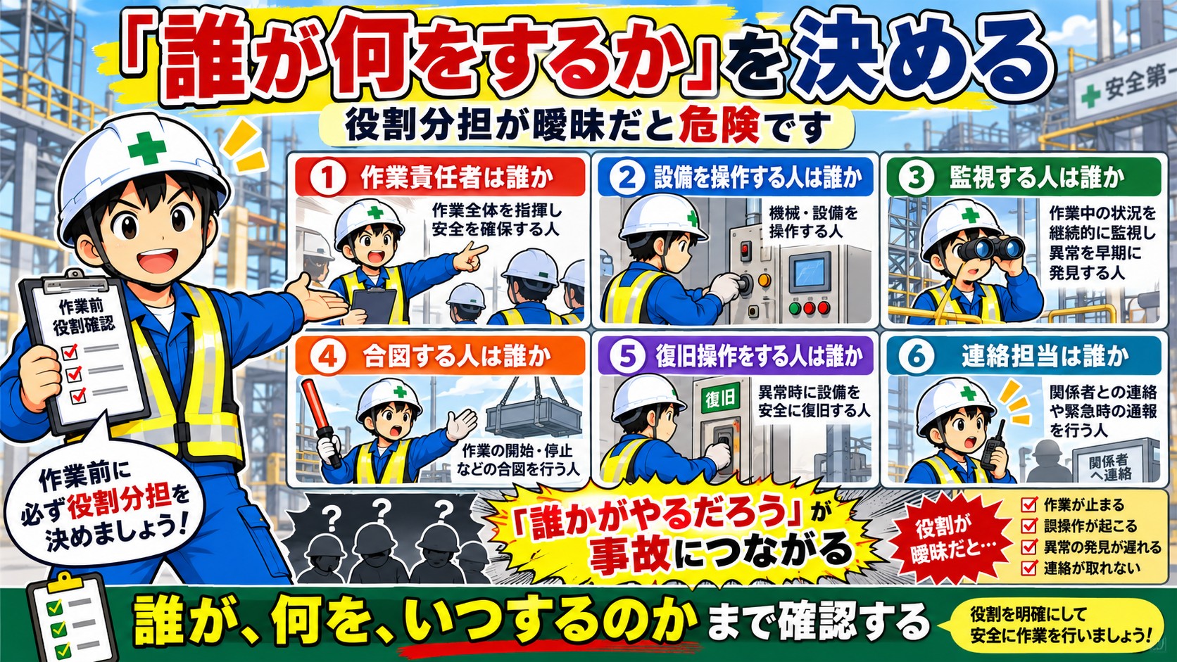 誰が何をするか決める