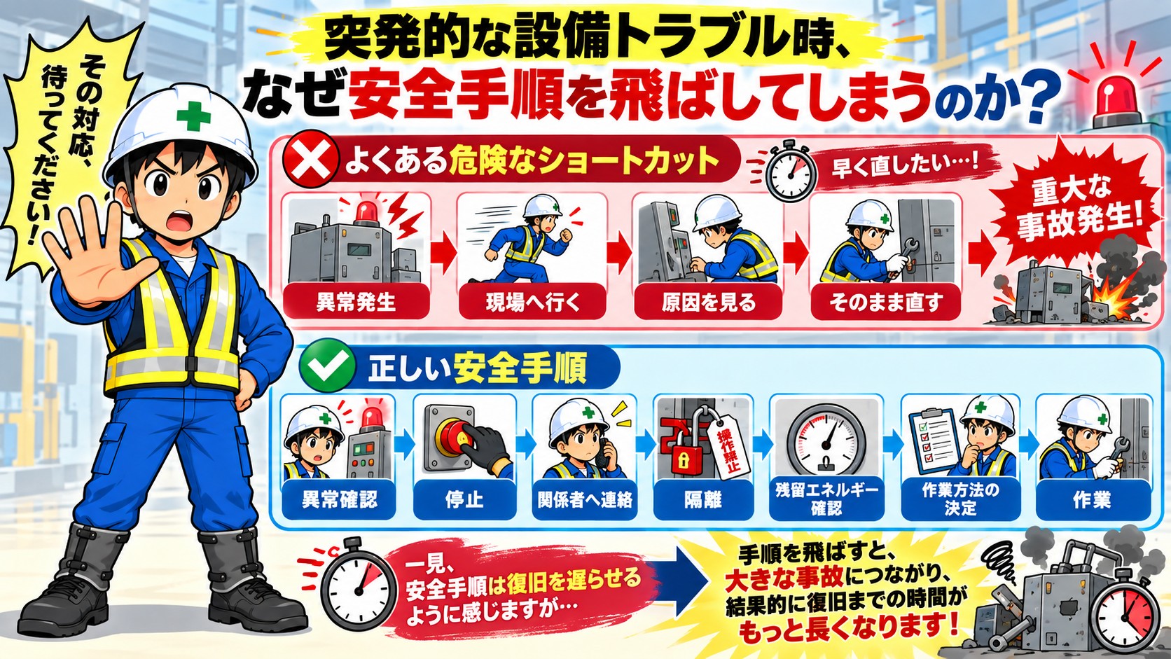 なぜ安全手順を飛ばす?