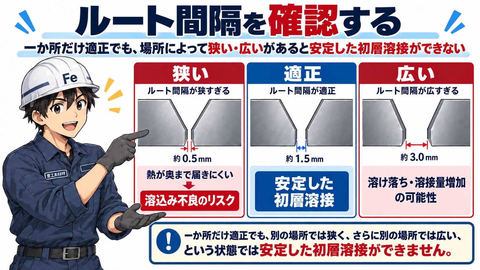 ルート間隔の確認
