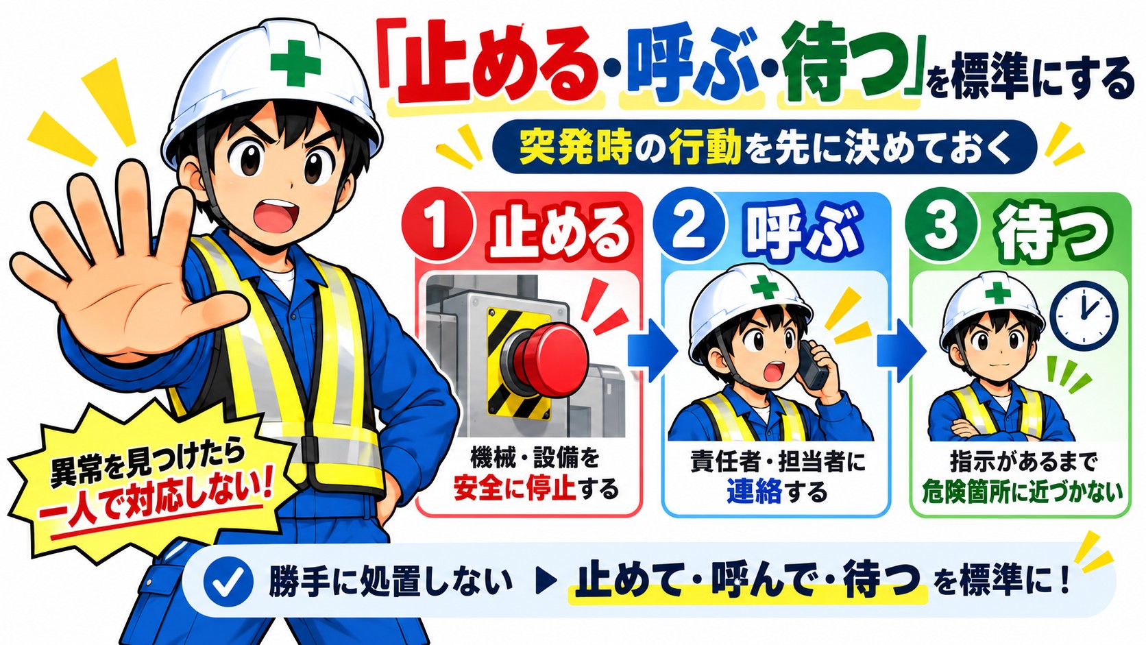 止める待つ呼ぶを標準にする