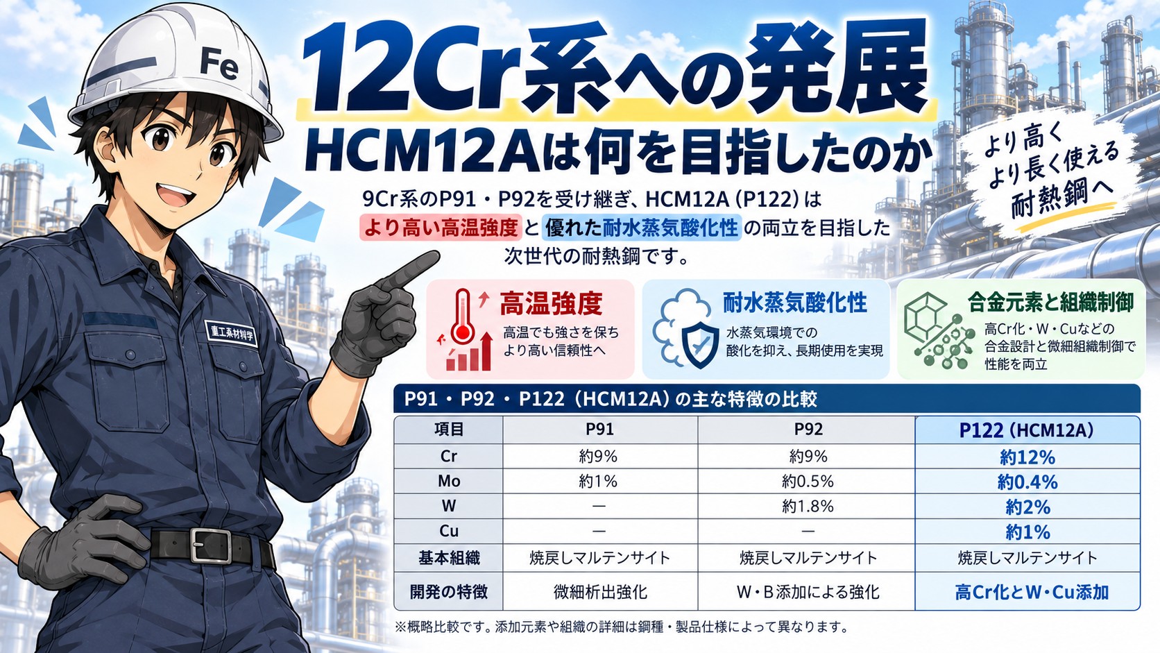 12Cr系鋼への発展